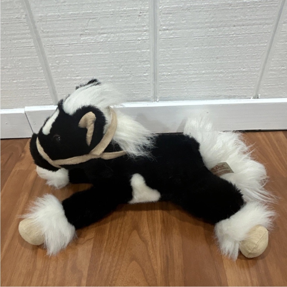 Dan Dee Black White Horse Plush 18” Stuffed Animal Soft Toy Collector’s Choice